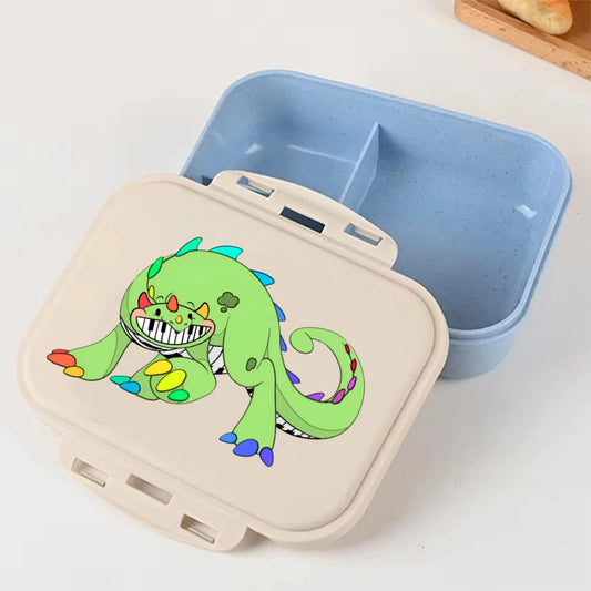 Cartoon Poppy Playtime Blue Lunch Box Anime Food Storage Containers Picnic Lunch Box Large Capacity Office Dinner Case Gifts