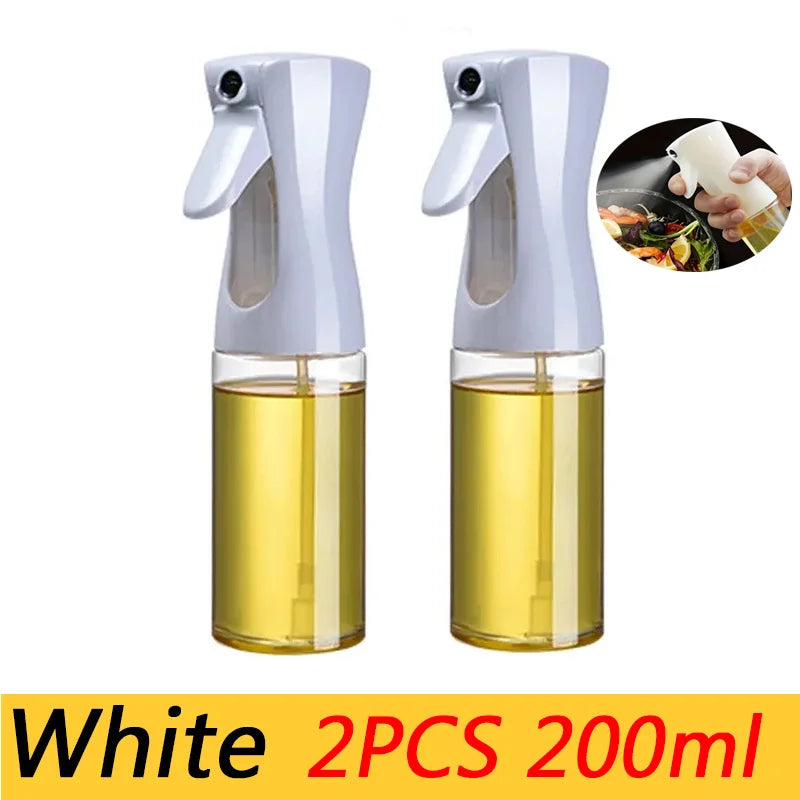 200/300/500ml Oil Spray Plastic Household Kitchen Oil Spray Bottle Or Oil Brush Nebulizing Mist Filling Cooking Dual Use BBQ