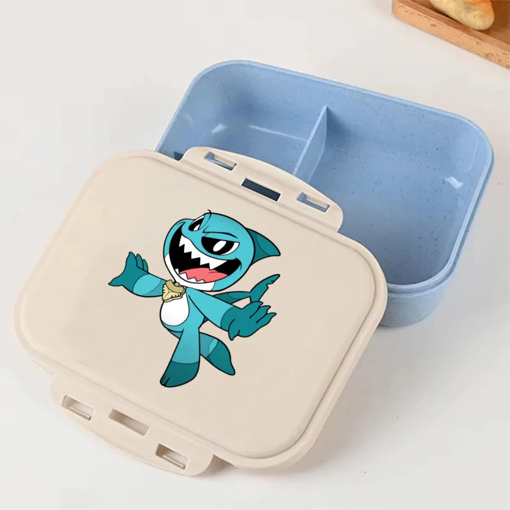Cartoon Poppy Playtime Blue Lunch Box Anime Food Storage Containers Picnic Lunch Box Large Capacity Office Dinner Case Gifts