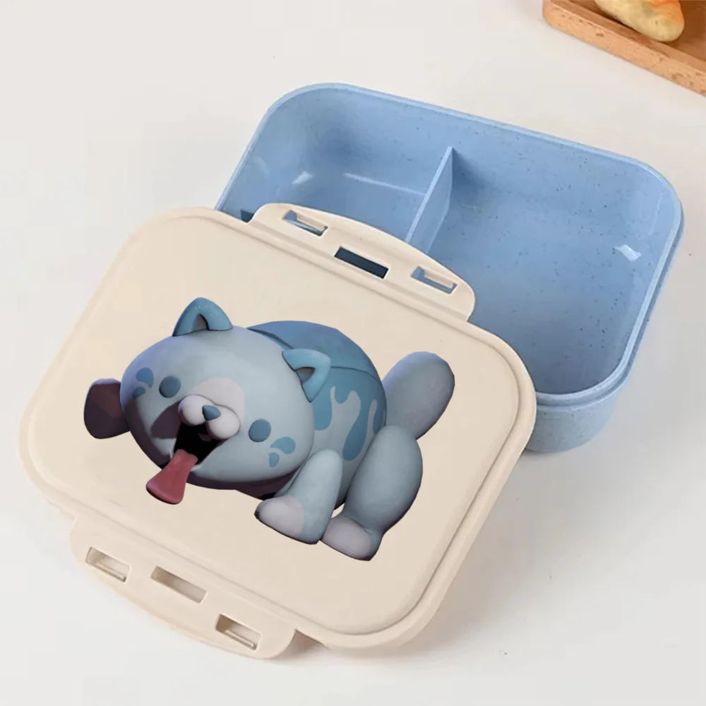 Cartoon Poppy Playtime Blue Lunch Box Anime Food Storage Containers Picnic Lunch Box Large Capacity Office Dinner Case Gifts