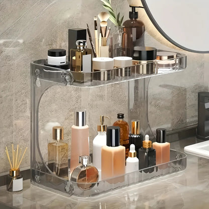 1 piece transparent cosmetics storage rack | Multi functional desktop skincare lipstick display rack | Multi layer storage suita