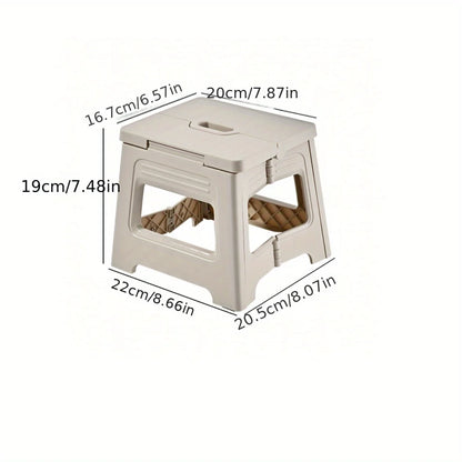Portable Adjustable PP Stool, Non-Slip & Durable. For Home, Kitchen, Bathroom, Travel, Fishing. Lightweight & Space-Saving.