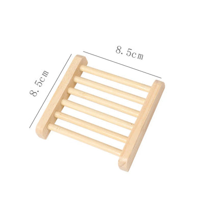 Wooden Soap Dishes Tray Bathroom Soap Holder Portable Shower Soap Dish Storage Tray Bathroom Countertop Soap Drain Rack