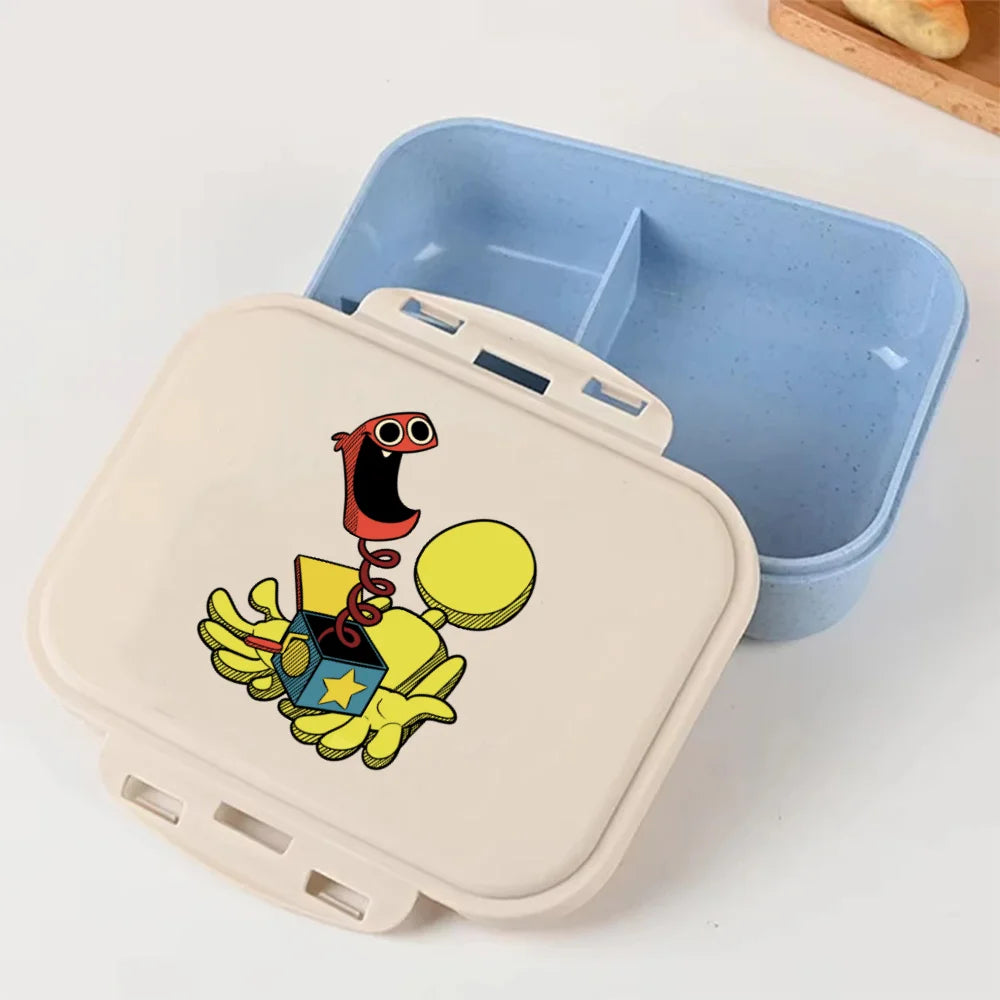 Cartoon Poppy Playtime Blue Lunch Box Anime Food Storage Containers Picnic Lunch Box Large Capacity Office Dinner Case Gifts