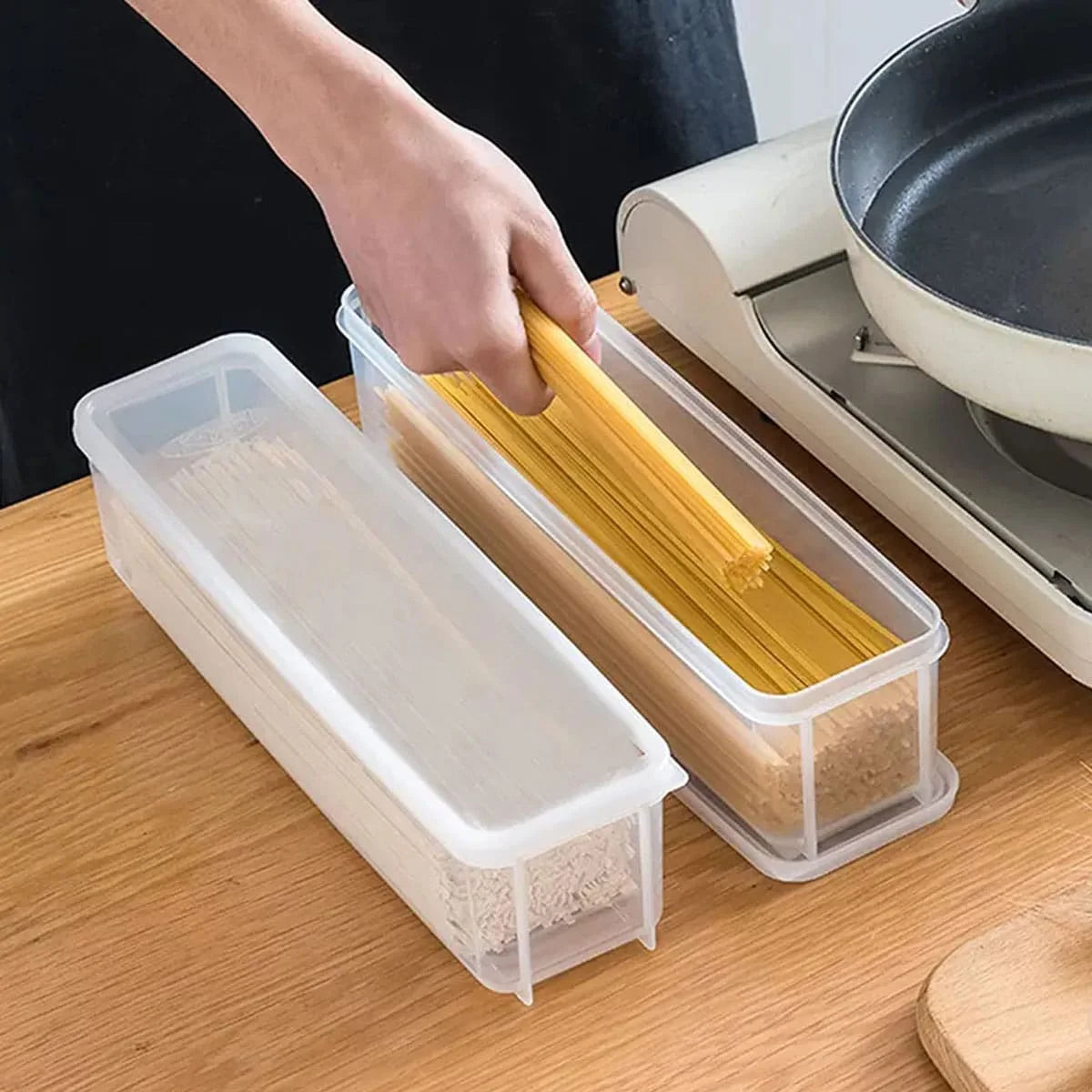 1 Plastic Transparent Storage Box, Refrigerator Food with Lid Fresh-keeping Box, Transparent Storage Sealed Food Box
