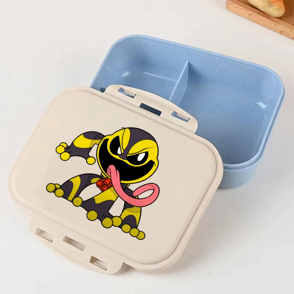 Cartoon Poppy Playtime Blue Lunch Box Anime Food Storage Containers Picnic Lunch Box Large Capacity Office Dinner Case Gifts