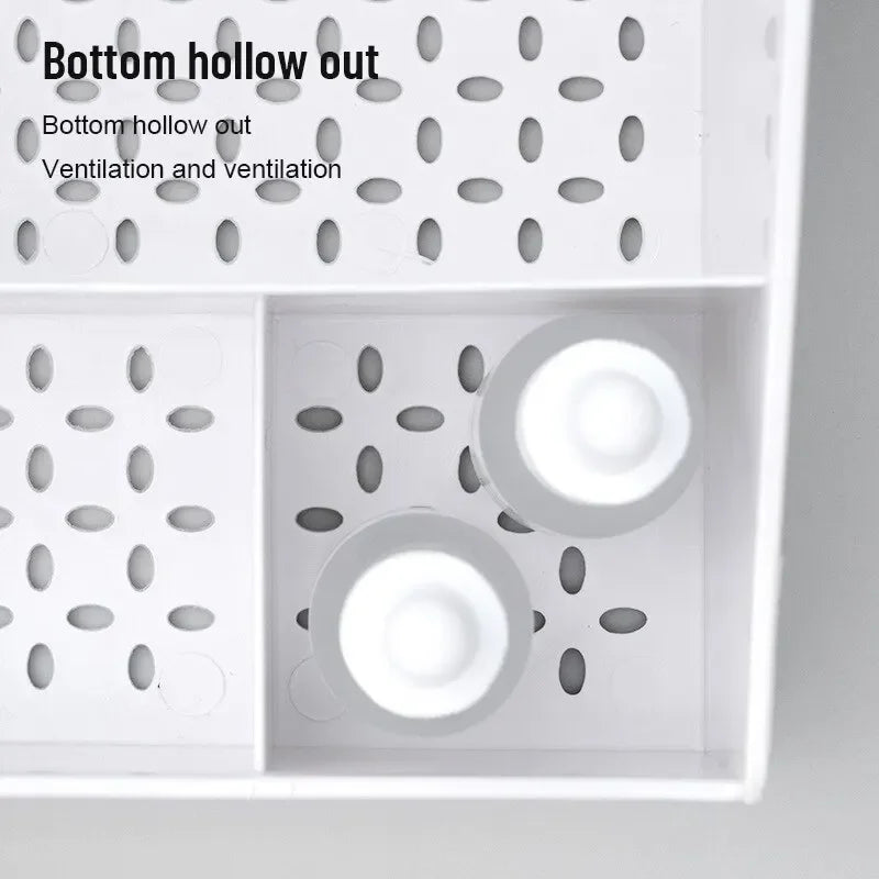 NEW 1pc White Drawer Makeup Storage Box Plastic Organizer for Cosmetics Skin Care Dressing Table Desktop Dormitory