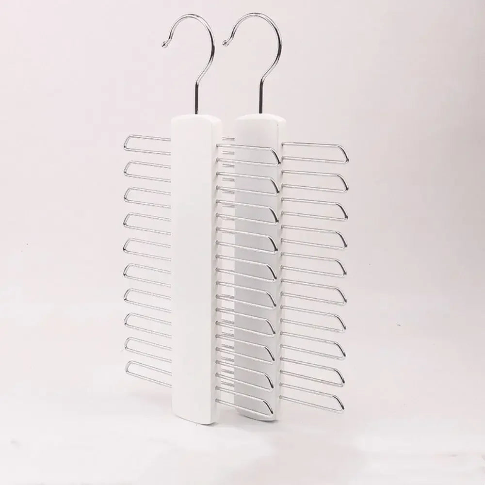 Ties Hanger Holder Rack Silk Scarf Belt Organizer Cabinet Wooden Storage Hanging Rack Storage Holder For Wardrobe Closet 20 Bar