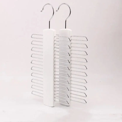 Ties Hanger Holder Rack Silk Scarf Belt Organizer Cabinet Wooden Storage Hanging Rack Storage Holder For Wardrobe Closet 20 Bar