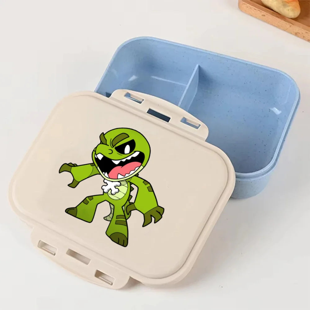 Cartoon Poppy Playtime Blue Lunch Box Anime Food Storage Containers Picnic Lunch Box Large Capacity Office Dinner Case Gifts