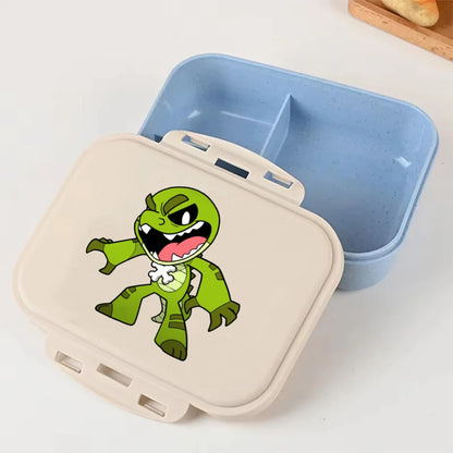 Cartoon Poppy Playtime Blue Lunch Box Anime Food Storage Containers Picnic Lunch Box Large Capacity Office Dinner Case Gifts