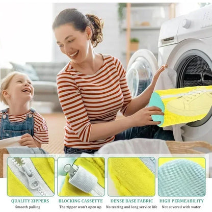 Shoe Washing Bag for Machine Laundry Mesh Protector Prevent Sneaker Deformation Damage Sports Shoes Cleaner Lazy Wash Gear