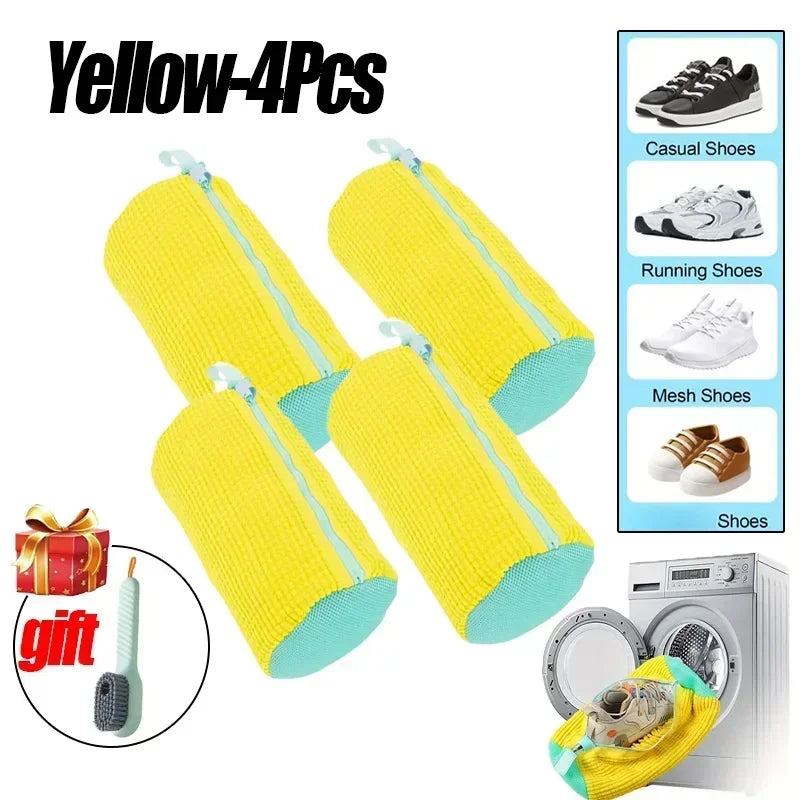 Shoe Washing Bag for Machine Laundry Mesh Protector Prevent Sneaker Deformation Damage Sports Shoes Cleaner Lazy Wash Gear