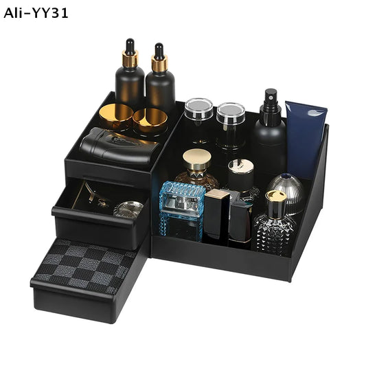 【Y31】1Pc 2026 Cologne Organizer For Men, Cologne Holder For Dresser, Perfume Stand, Bathroom Countertop Organizer With Drawers