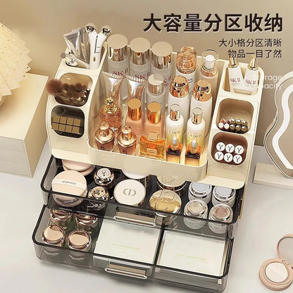 Desktop cosmetics storage box, makeup box, high-end dressing table, skincare product sorting box, dressing table storage rack