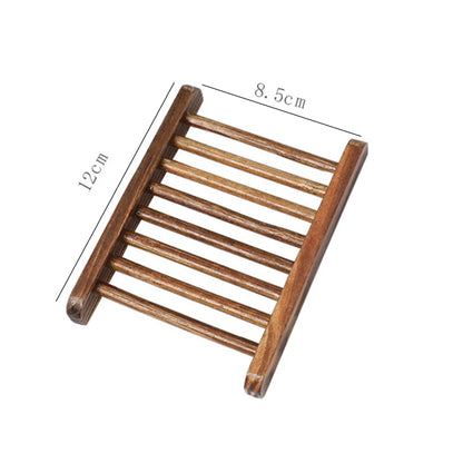 Wooden Soap Dishes Tray Bathroom Soap Holder Portable Shower Soap Dish Storage Tray Bathroom Countertop Soap Drain Rack
