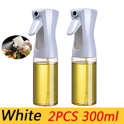 200/300/500ml Oil Spray Plastic Household Kitchen Oil Spray Bottle Or Oil Brush Nebulizing Mist Filling Cooking Dual Use BBQ