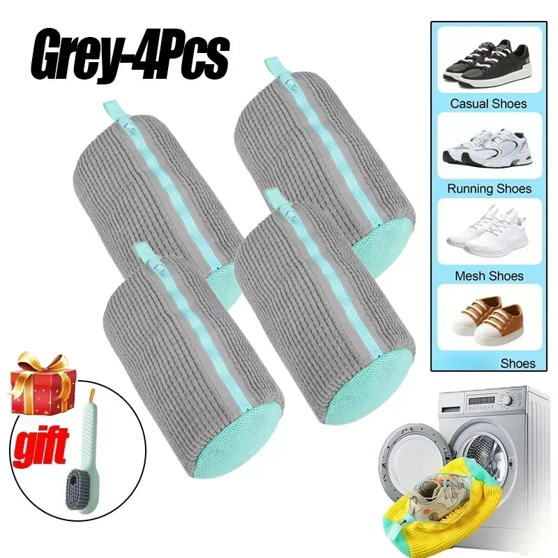 Shoe Washing Bag for Machine Laundry Mesh Protector Prevent Sneaker Deformation Damage Sports Shoes Cleaner Lazy Wash Gear