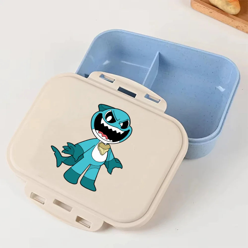 Cartoon Poppy Playtime Blue Lunch Box Anime Food Storage Containers Picnic Lunch Box Large Capacity Office Dinner Case Gifts