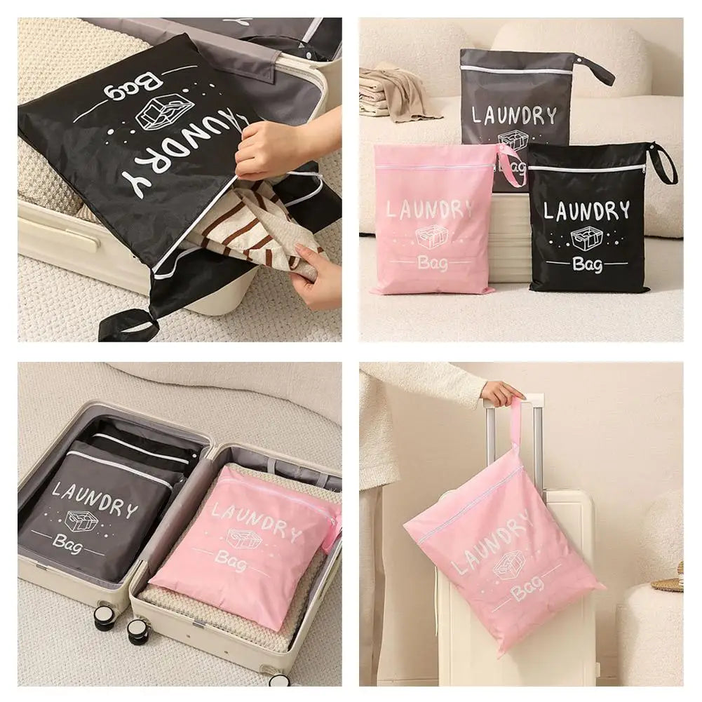 Portable Dirty Clothes Storage Bag Laundry Bags Oxford Waterproof Storage Pouch For Swimming Fitness Beach Clothes Organizer Bag