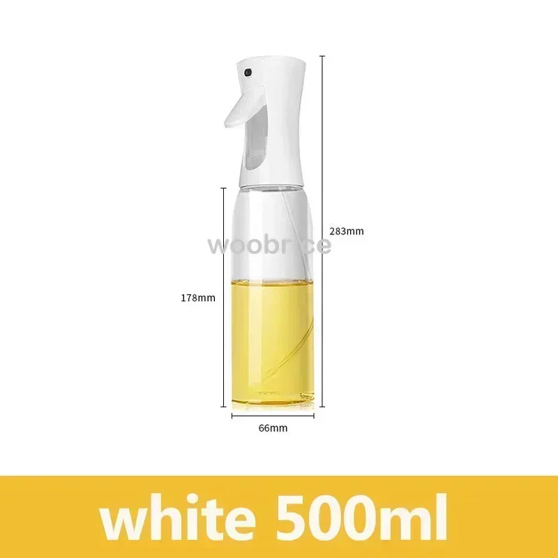 200/300/500ml Oil Spray Plastic Household Kitchen Oil Spray Bottle Or Oil Brush Nebulizing Mist Filling Cooking Dual Use BBQ