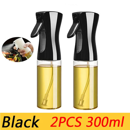 200/300/500ml Oil Spray Plastic Household Kitchen Oil Spray Bottle Or Oil Brush Nebulizing Mist Filling Cooking Dual Use BBQ