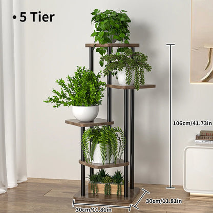 Plant Stand Stand For Flowers Wooden Storage Shelf 4/5/6 Tier Flower Shelf Planter Rack Indoor Display Stand Multiple Flower Pot