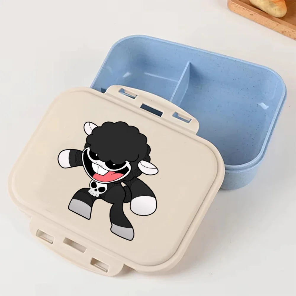 Cartoon Poppy Playtime Blue Lunch Box Anime Food Storage Containers Picnic Lunch Box Large Capacity Office Dinner Case Gifts