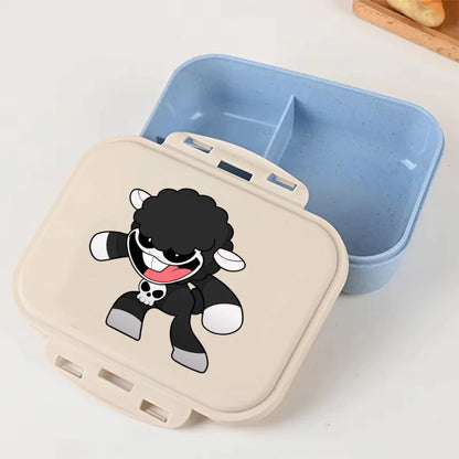Cartoon Poppy Playtime Blue Lunch Box Anime Food Storage Containers Picnic Lunch Box Large Capacity Office Dinner Case Gifts