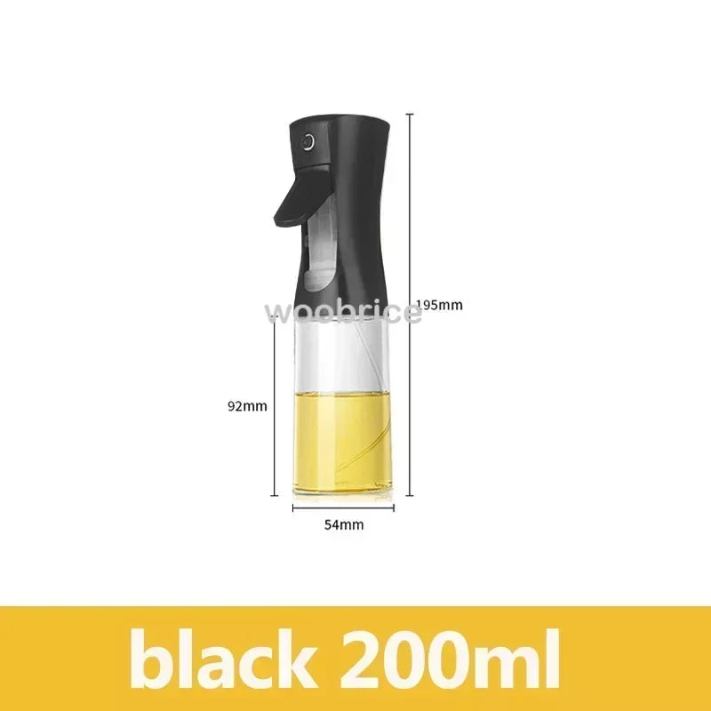 200/300/500ml Oil Spray Plastic Household Kitchen Oil Spray Bottle Or Oil Brush Nebulizing Mist Filling Cooking Dual Use BBQ