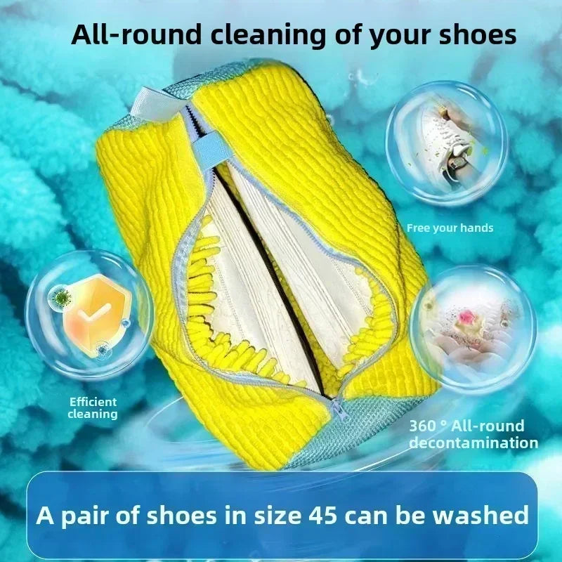 Shoe Washing Bag for Machine Laundry Mesh Protector Prevent Sneaker Deformation Damage Sports Shoes Cleaner Lazy Wash Gear
