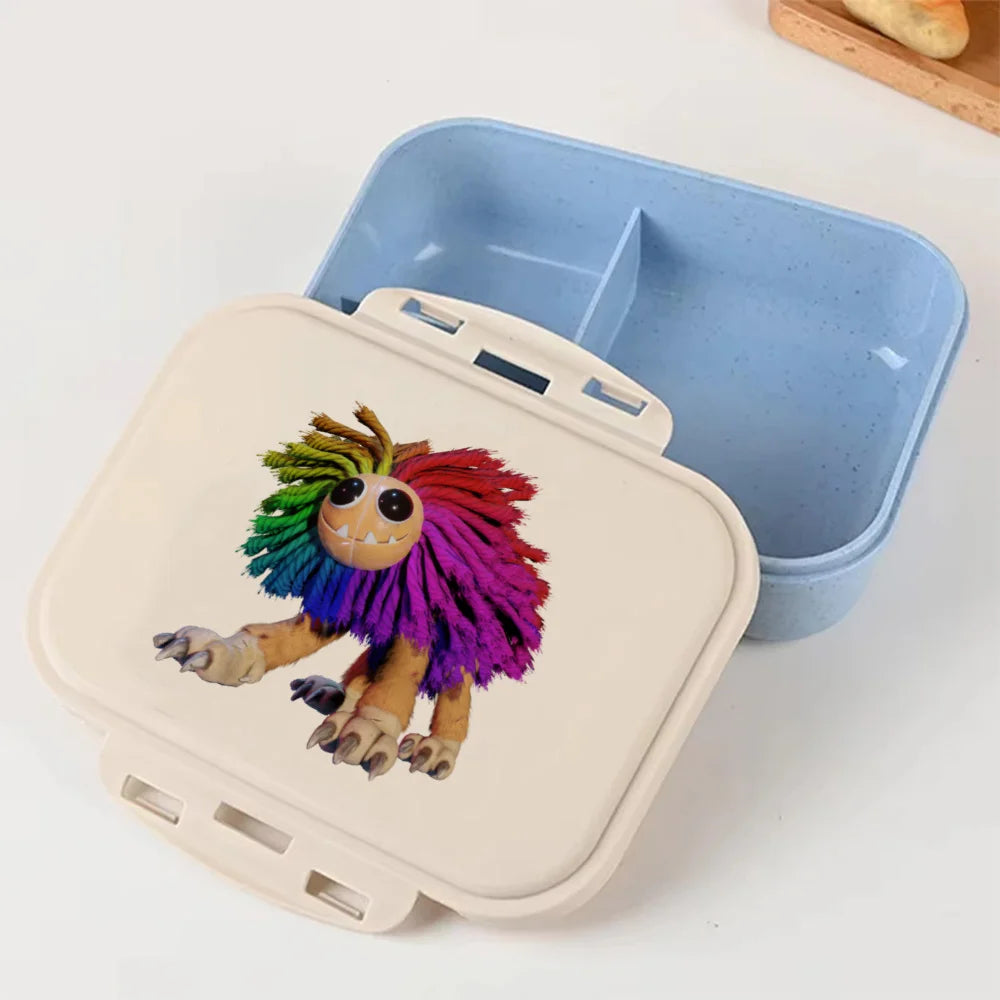 Cartoon Poppy Playtime Blue Lunch Box Anime Food Storage Containers Picnic Lunch Box Large Capacity Office Dinner Case Gifts