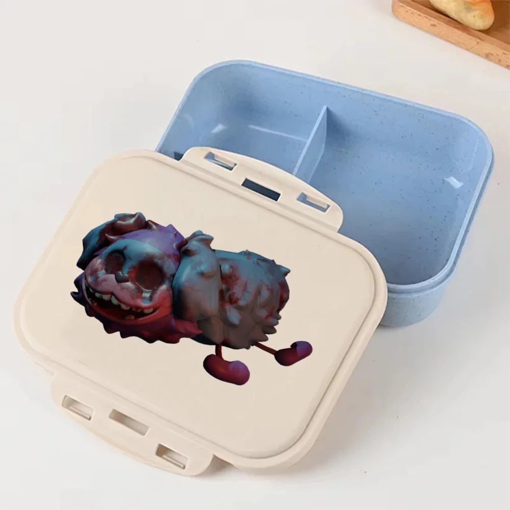 Cartoon Poppy Playtime Blue Lunch Box Anime Food Storage Containers Picnic Lunch Box Large Capacity Office Dinner Case Gifts