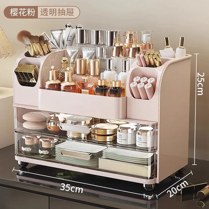 Desktop cosmetics storage box, makeup box, high-end dressing table, skincare product sorting box, dressing table storage rack
