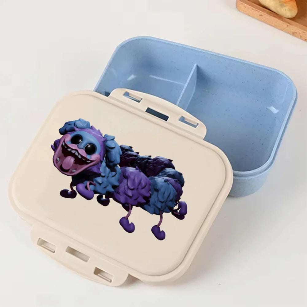 Cartoon Poppy Playtime Blue Lunch Box Anime Food Storage Containers Picnic Lunch Box Large Capacity Office Dinner Case Gifts