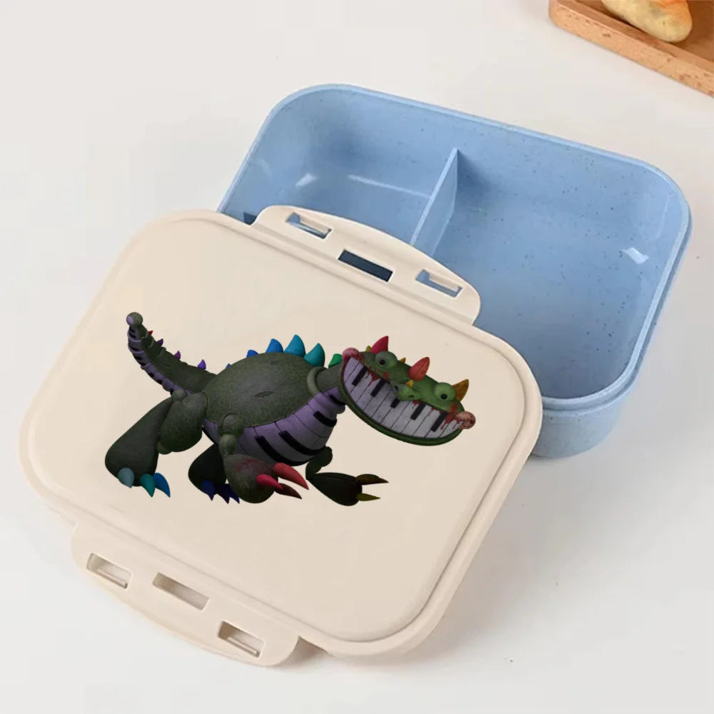 Cartoon Poppy Playtime Blue Lunch Box Anime Food Storage Containers Picnic Lunch Box Large Capacity Office Dinner Case Gifts