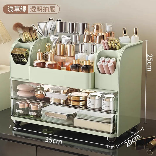 Desktop cosmetics storage box, makeup box, high-end dressing table, skincare product sorting box, dressing table storage rack