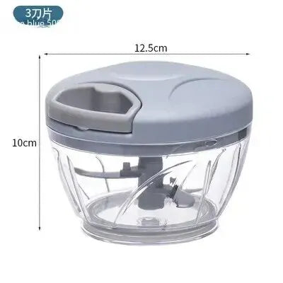 500/900ML Manual Meat Mincer Garlic Chopper Rotate Garlic Press Crusher Vegetable Onion Cutter Kitchen Cooking Accessories