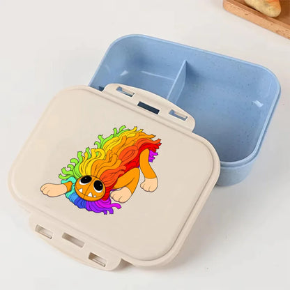 Cartoon Poppy Playtime Blue Lunch Box Anime Food Storage Containers Picnic Lunch Box Large Capacity Office Dinner Case Gifts