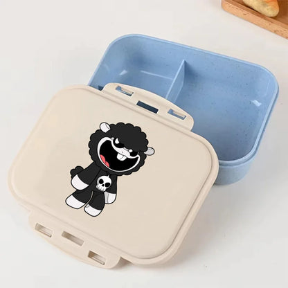 Cartoon Poppy Playtime Blue Lunch Box Anime Food Storage Containers Picnic Lunch Box Large Capacity Office Dinner Case Gifts