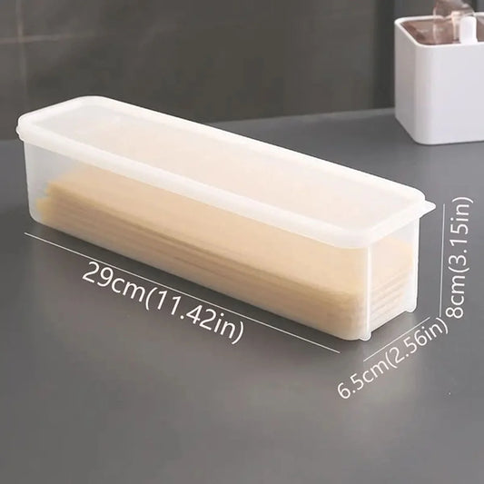 1 Plastic Transparent Storage Box, Refrigerator Food with Lid Fresh-keeping Box, Transparent Storage Sealed Food Box