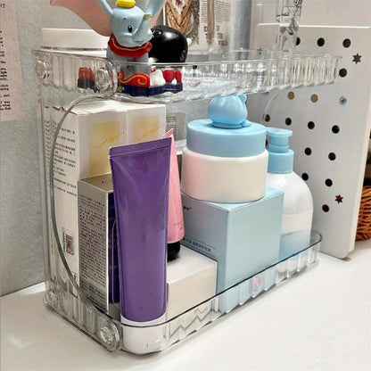 1 piece transparent cosmetics storage rack | Multi functional desktop skincare lipstick display rack | Multi layer storage suita