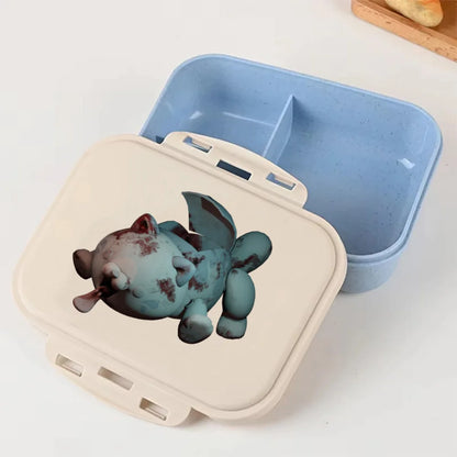 Cartoon Poppy Playtime Blue Lunch Box Anime Food Storage Containers Picnic Lunch Box Large Capacity Office Dinner Case Gifts
