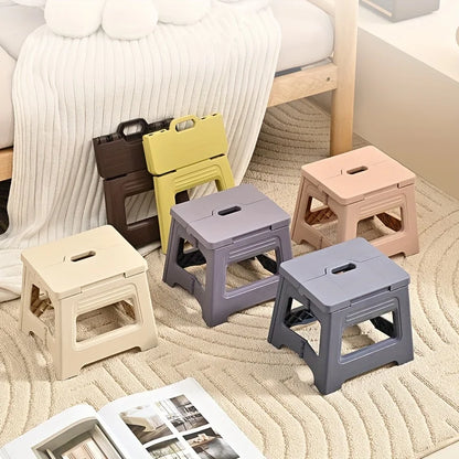 Portable Adjustable PP Stool, Non-Slip & Durable. For Home, Kitchen, Bathroom, Travel, Fishing. Lightweight & Space-Saving.