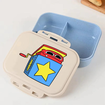 Cartoon Poppy Playtime Blue Lunch Box Anime Food Storage Containers Picnic Lunch Box Large Capacity Office Dinner Case Gifts