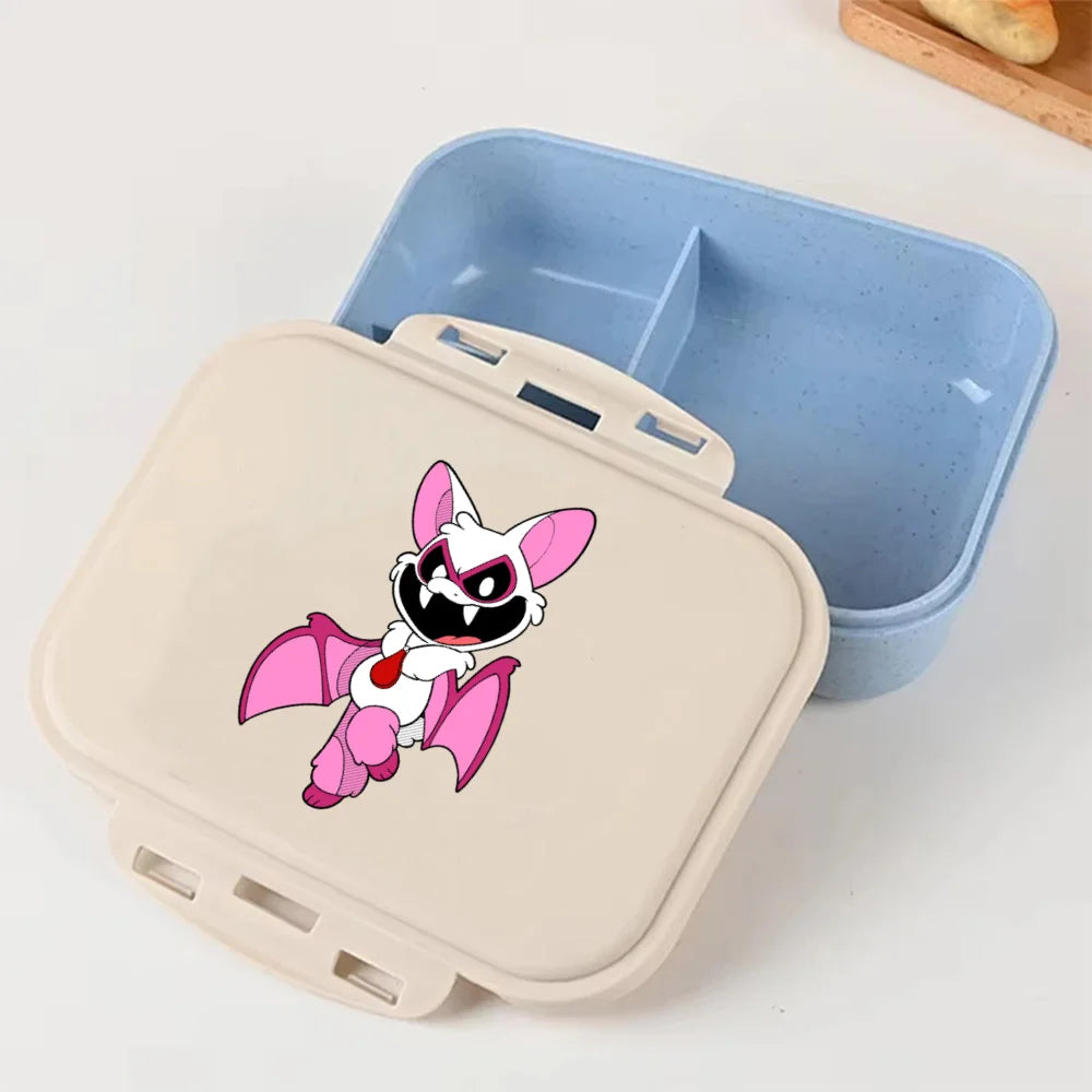 Cartoon Poppy Playtime Blue Lunch Box Anime Food Storage Containers Picnic Lunch Box Large Capacity Office Dinner Case Gifts